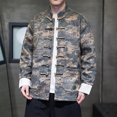 黑洞景新中式潮清明上河图数码印花加厚手工盘扣夹克外套JK95，男装夹克，星座305A（原312A-1）