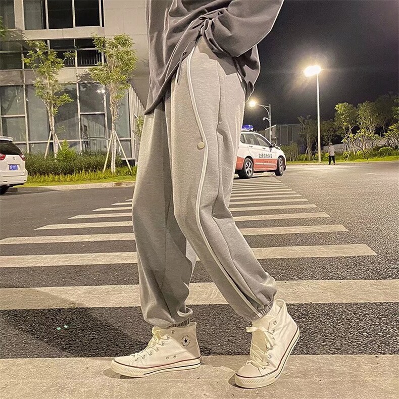 排扣高街裤子男欧美潮牌ins休闲裤K73P30,男装休闲裤,星座1116-2