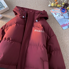 棉衣男冬季新款港风宽松羽绒棉连帽学生面包服棉服MF180-P69(现货，男装棉衣，星座214-3