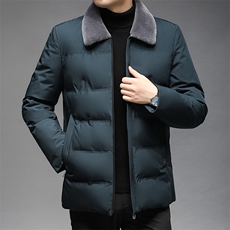 中年男新款冬季加厚棉服休闲爸爸装保暖翻领外套GSNA21556-P135，男装棉衣，电商B212（原钱塘6029）