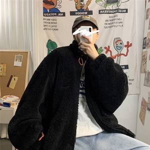 1羊羔毛棉衣外套男宽松加棉加厚ins大码情侣棉服7956P105控138图片