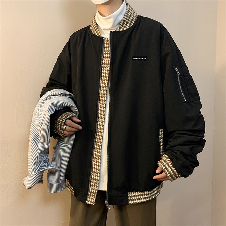 复古夹克男双面穿牛津防水韩版潮流宽松春季休闲外套JK09223-P60,男装夹克,星座308B-1