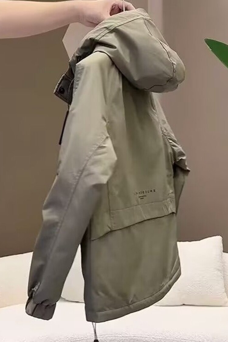 流行工装连帽新款2025男士冲锋衣棉衣男时尚流行防风百搭上衣外套,男装夹克,星座218-8