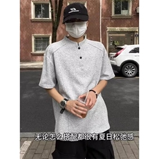 立领短袖polo衫男潮牌夏季t恤韩版修身潮流2026新款百搭体恤上衣，男装T恤，四季星座505