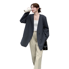 轻熟优雅风V领系带收腰短外套女2025春秋新款高级感显瘦气质上衣，女装西装，维一诺