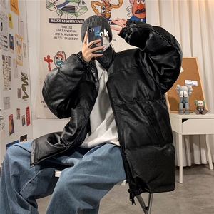 1港风PU皮服面包服男女情侣中性大码加厚皮衣7967特P78控108图片