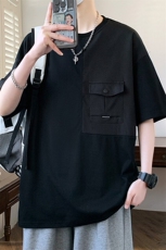25169-特P40夏季休闲时尚T恤男短袖打底衫青少年潮牌印花T恤，男装T恤，电商D310B