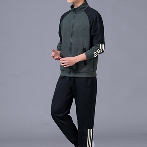 春秋季夹克外套男装潮流休闲时尚男士衣服两件套立领百搭夹克套装图片