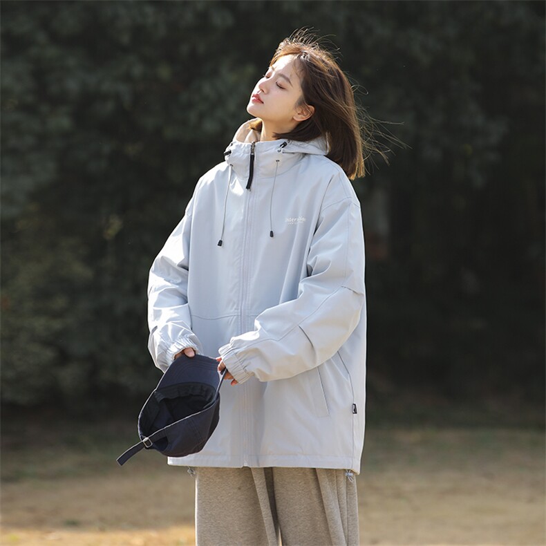 815A-JK92832-P75特美式两面穿外套秋装冲锋衣休闲夹克女中性风，男装夹克，星座815A