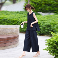 2026年夏季新款女时尚休闲显瘦套装两件套，女装套装/套裙，鑫源服饰