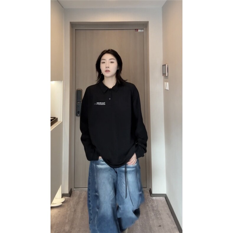 PL9012-P25-控48-现货POLO衫男长袖T恤纯色翻领透气网眼,男装Polo衫,星座116