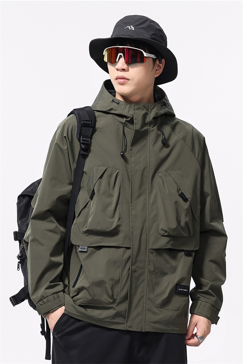 2025春秋季新款登山服男士夹克宽松潮流速干连帽外套F0913-P100,男装夹克,电商D215