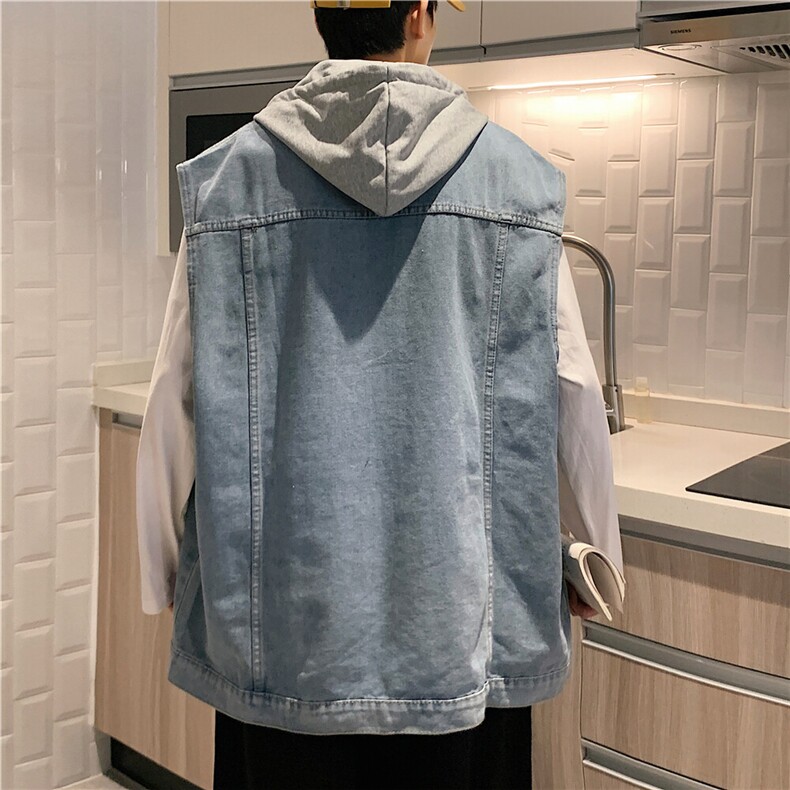 MJ208-p58-限价78M-5XL现货宽松可脱卸大码牛仔马甲多口袋,男装背心/马甲,星座116