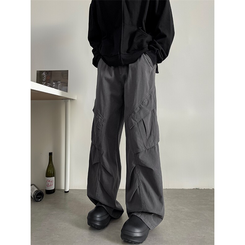 港风中性多口袋工装裤休闲裤纯棉水洗长裤A014-DY25106-P60控88,男装工装外套,电商A014