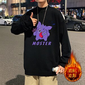 M18087-P45 加绒款-P65半高领毛衣男士大码针织衫男毛线衣男图片