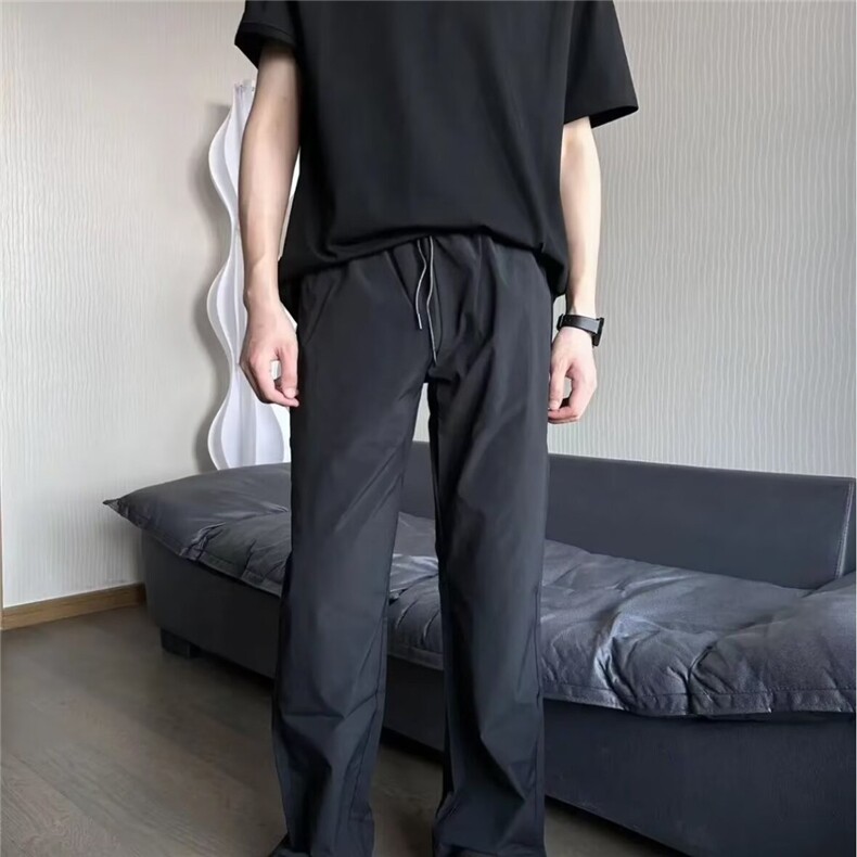 秋季2026新款弯刀裤凉感西裤宽松微喇速干休闲长裤男K6603-P39,男装西裤,星座412-3