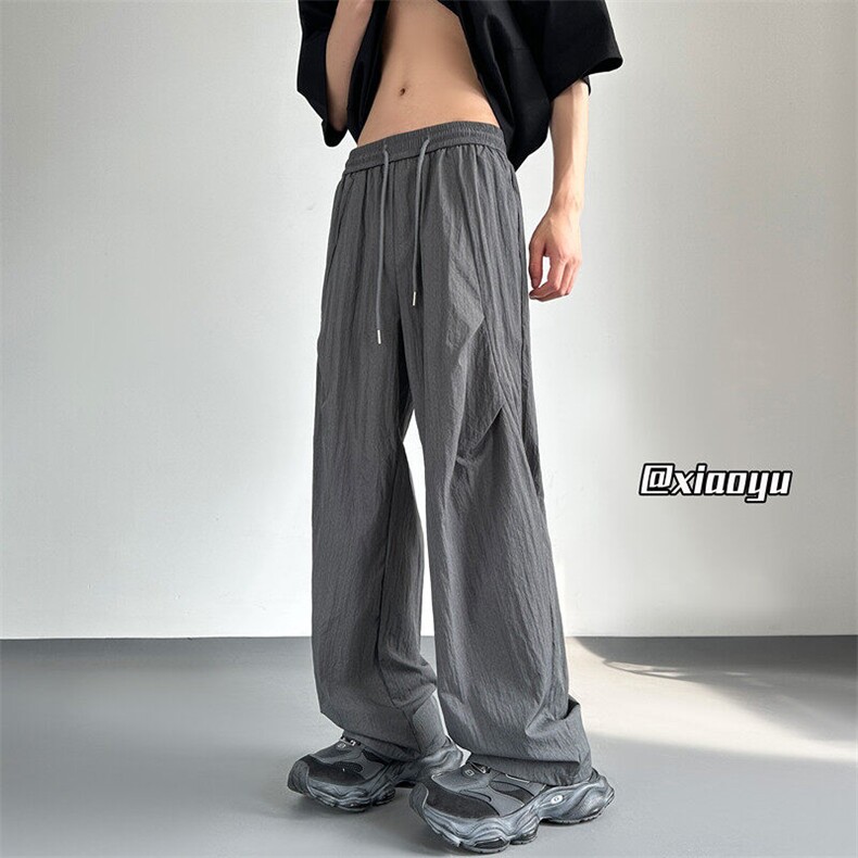 XZ616夏季新款伞兵裤褶皱设计感冰丝速干休闲裤TY2488特P28控58,男装休闲裤,星座512A（原616）