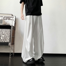 得物抖音脚口双折垂感西裤马吉拉拖地长裤504-K883-特P33控69，男装西裤，星座504
