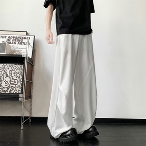得物抖音脚口双折垂感西裤马吉拉拖地长裤504-K883-特P33控69图片