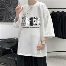 Q11100-P30春夏季七分袖t恤男大码五分袖男短袖中袖大皂风，男装T恤，电商A040