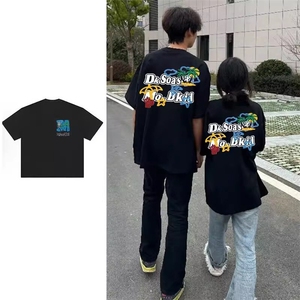 万针全刺绣工艺抖音得物高品质260克重磅纯棉双纱美式高街短袖T恤图片