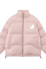 白底新款冬季时尚百搭宽松字母印花棉服外套MY6454P115控158，男装棉衣，电商A268-1