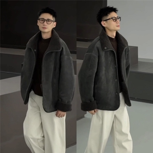 双面穿皮毛一体麂皮绒夹克外套 JK919 P128图片