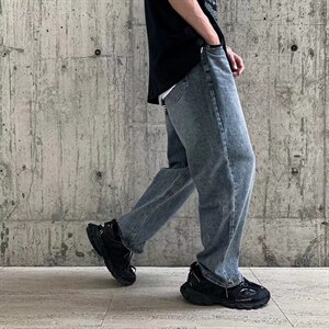 新款春季水洗宽松阔腿牛仔裤C112P36，男装牛仔裤，星座1116-2