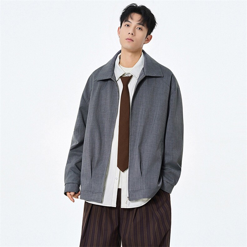 2026春季新款现货衬衫领夹克男纯色上衣外套DSA157B-JK7927-特P65图片