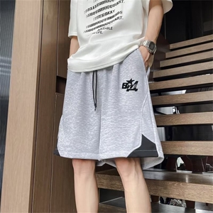 夏季高街潮牌裤运动5分裤日系撞色拼接休闲短裤男 现货K7906-P32图片
