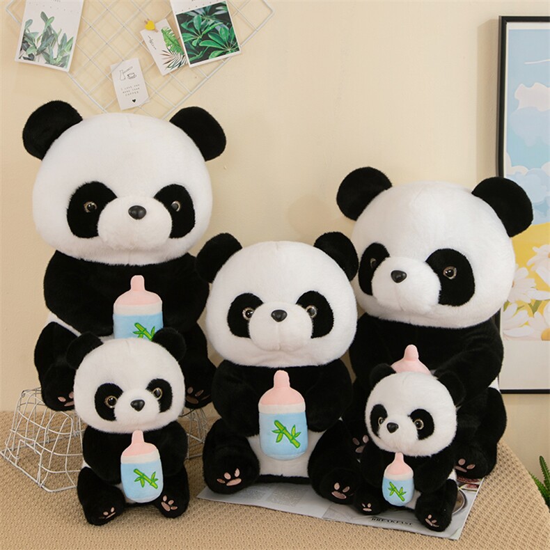 奶瓶熊猫，巧布玩具网供