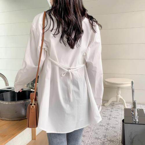 抽绳衬衫，女装衬衫，江南俏之羽