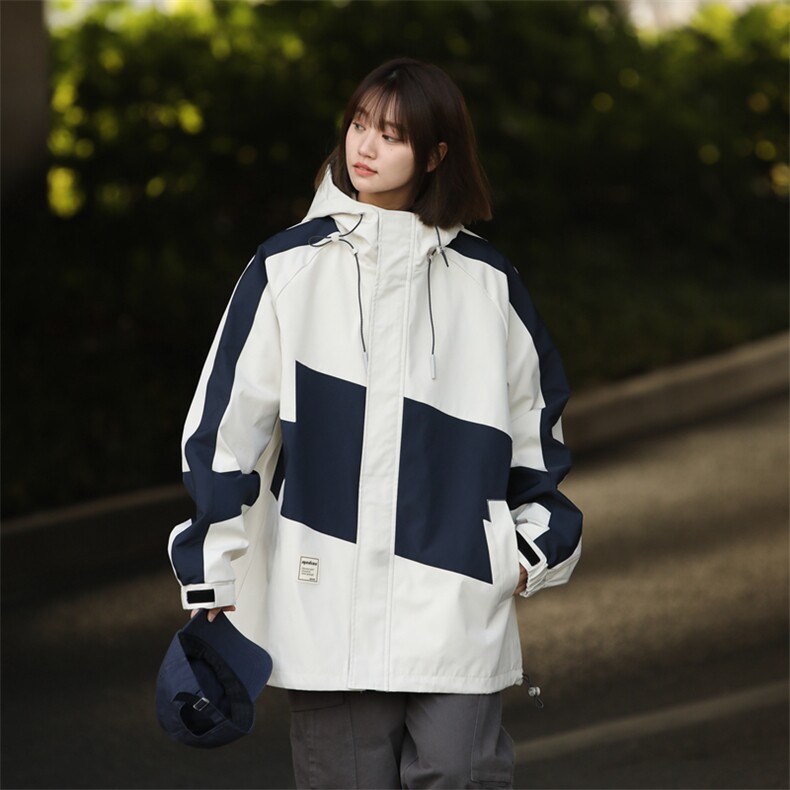 新款现货中性风夹克男三防连帽冲锋衣外套DSA157B-J173-P65图片