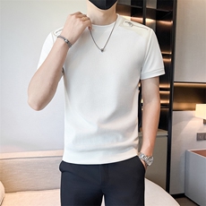 店主风秋冬季男士圆领套头短袖卫衣男时尚短T301A-1/W02/P53控75，男装T恤，星座301A-1