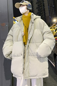连帽棉衣男士冬季加绒加厚休闲外套面包服棉袄 M02 P75特批图片