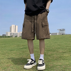 夏季新款潮牌宽松工装短裤美式复古宽松休闲五分裤现货K8017-P32，男装牛仔裤，星座512-3
