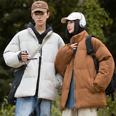 冬季新品男士极简风纯色立领男休闲百搭面包服A068-BSM19-TP75，鞋类箱包手腕包，电商A068