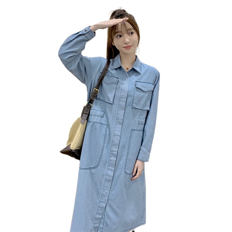 2024年春装宽松工装牛仔连衣裙212A-8821-P135-K188,女装连衣裙,浙宝212A