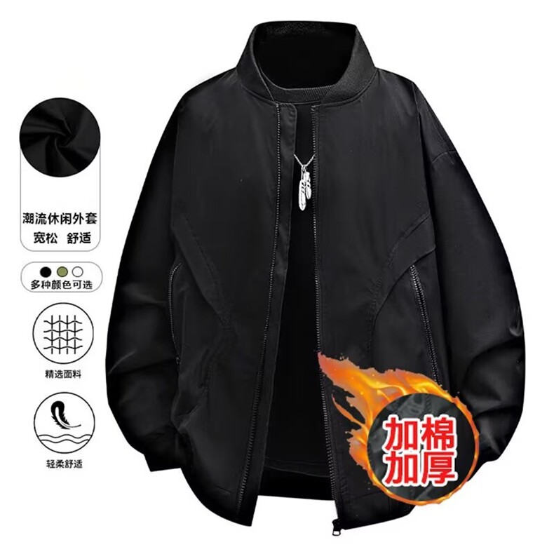 1506/QL6180/P59潮牌飞行服男女同款情侣休闲高街宽松外套冬季,女装短外套,星座1506