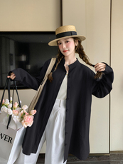 韩版学院风减龄衬衫外套女2025春季新款设计感小众磨毛长袖上衣，女装衬衫，浙宝192（原082）