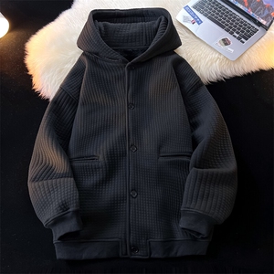 8XL~M加绒加厚夹克卫衣特大码连帽重磅开衫外套KS2102P80加绒100图片