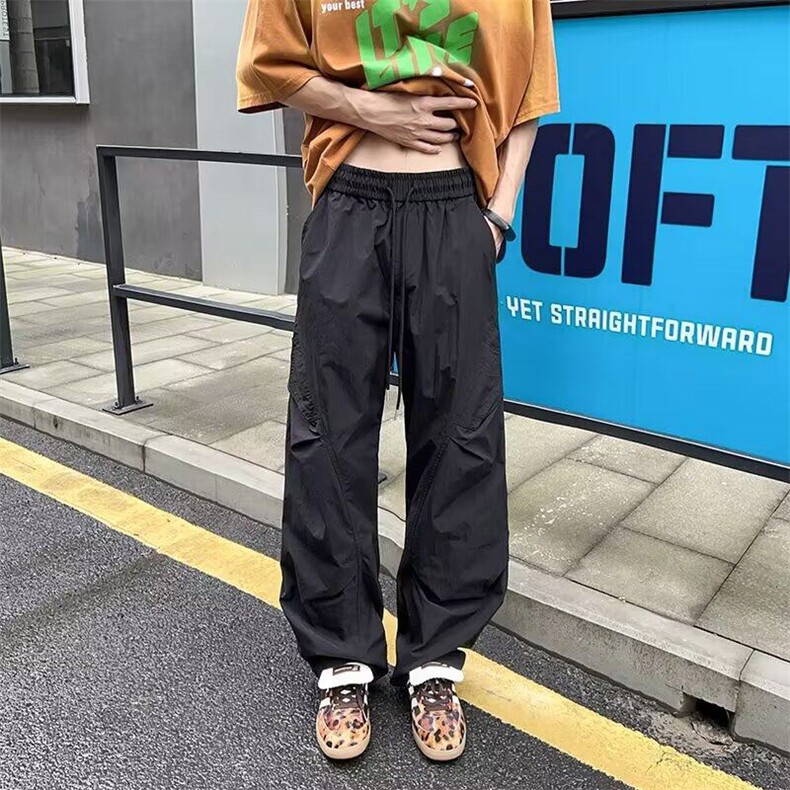2025夏美式冰丝速干裤男夏季薄款褶皱伞兵工装裤K8030，男装工装外套，星座1108-1