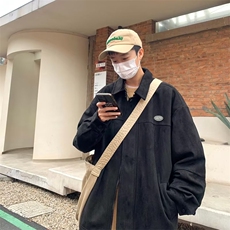 重磅麂皮绒贴标拉链夹克外套夹克HW176P70，男装夹克，星座1116-2