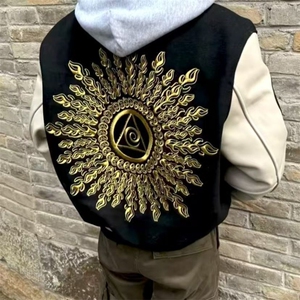 1506/QB440/P64夏季红同款万针刺绣宽松百搭半袖打底衫男图片