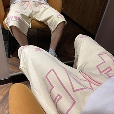 美式休闲短裤男夏季薄款日系潮牌五分中裤宽松子KK219-P35，男装牛仔裤，星座911-3