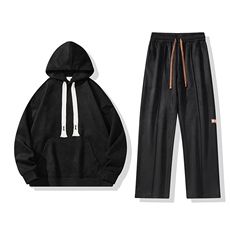 麂皮绒面料山系户外风白底平铺套装VE2023+XD8819-P115控158，男装休闲套装，星座717