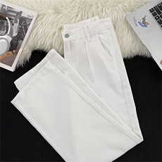 得物品质秋款男牛仔裤纯色百搭直筒宽松长裤大码M-4XLNK105P43，男装牛仔裤，星座1013-1
