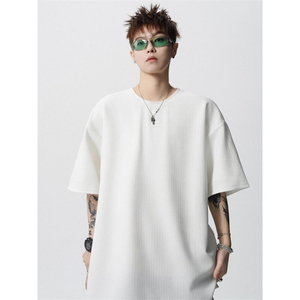 240g肌理感冰丝圆领短袖T恤男 M-5XL 特P18控38图片