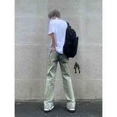 现货夏季修身vibe美式高街破洞黄泥染拉链牛仔裤男K822-K823-P55，男装牛仔裤，星座205