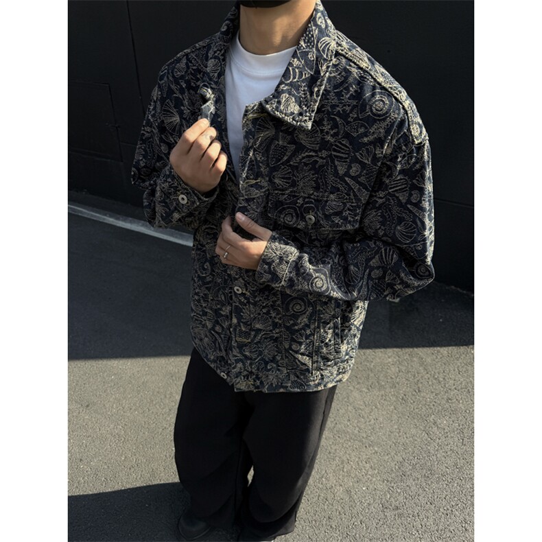 B221美式高街暗黑小众重工艺印花牛仔外套SY2536-特P70控118,男装工装外套,电商B221